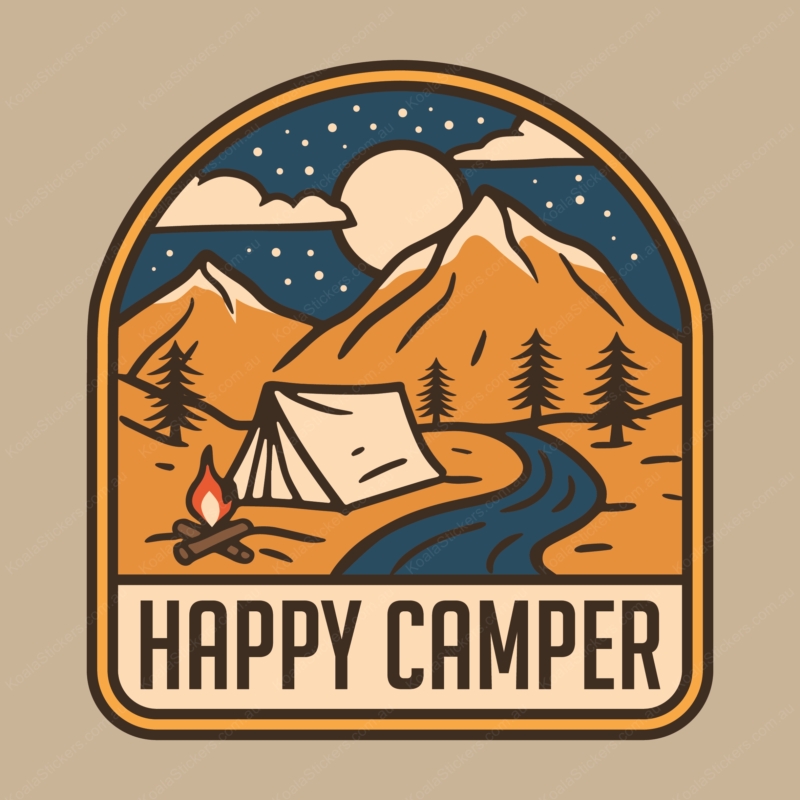 Koala Stickers: Happy Camper Sticker