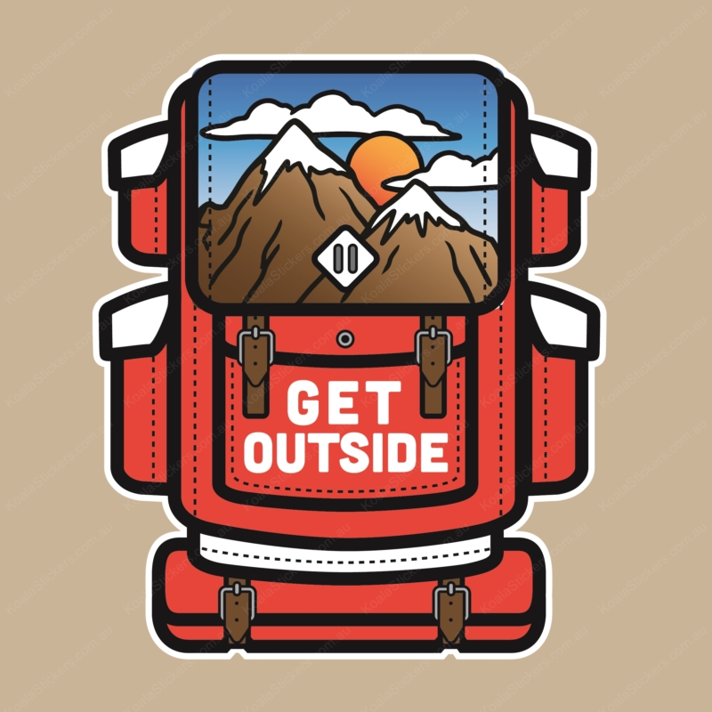 Koala Stickers: Get Outside Backpack