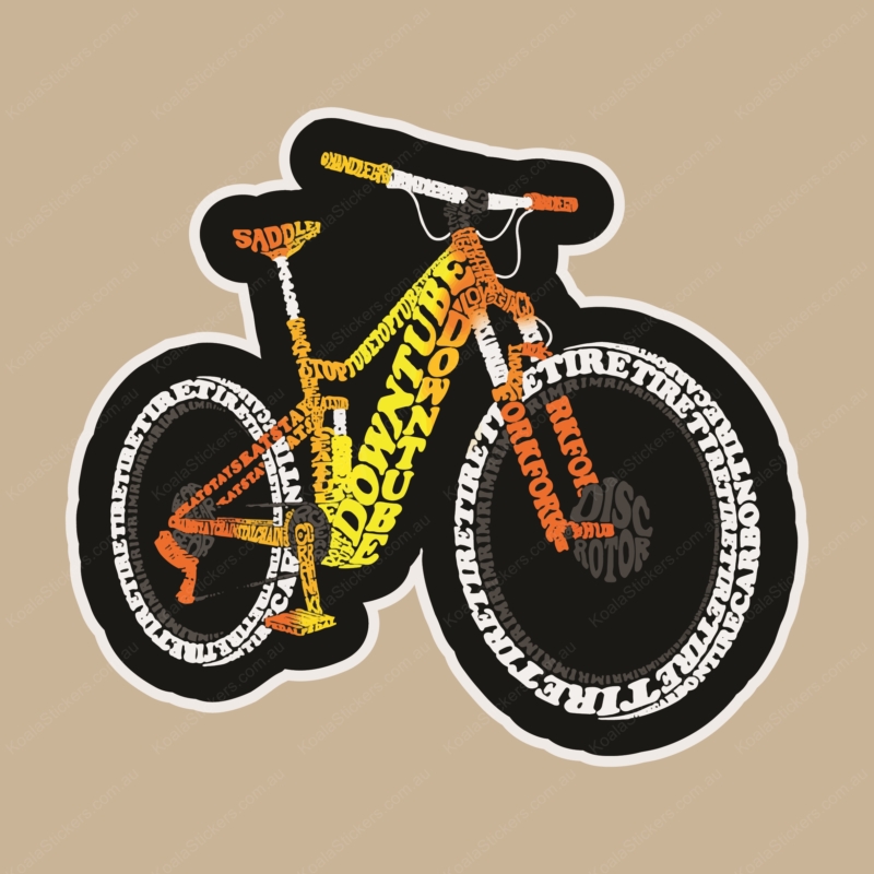 Koala Stickers: Mountain Bike