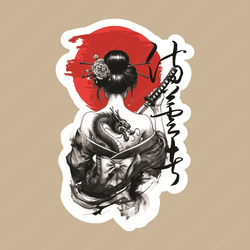 Koala Stickers: Samurai Girl