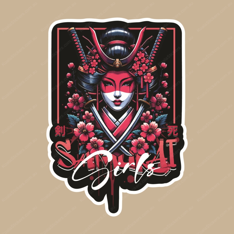 Koala Stickers: Samurai Girl