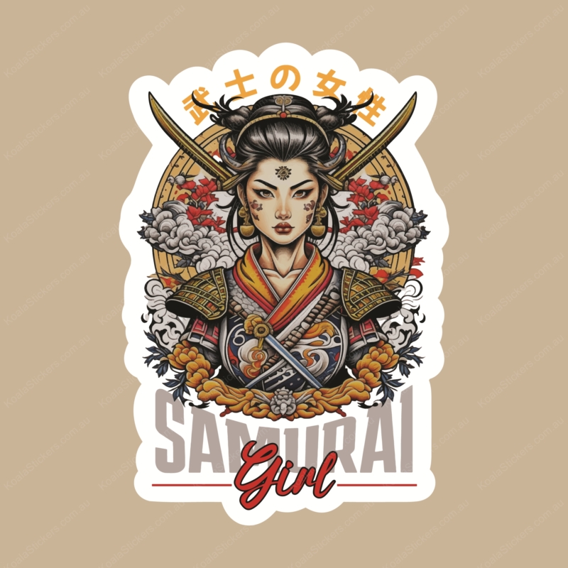Koala Stickers: Samurai Girl