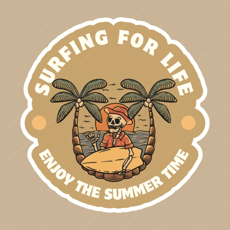 Koala Stickers: Surfing for Life