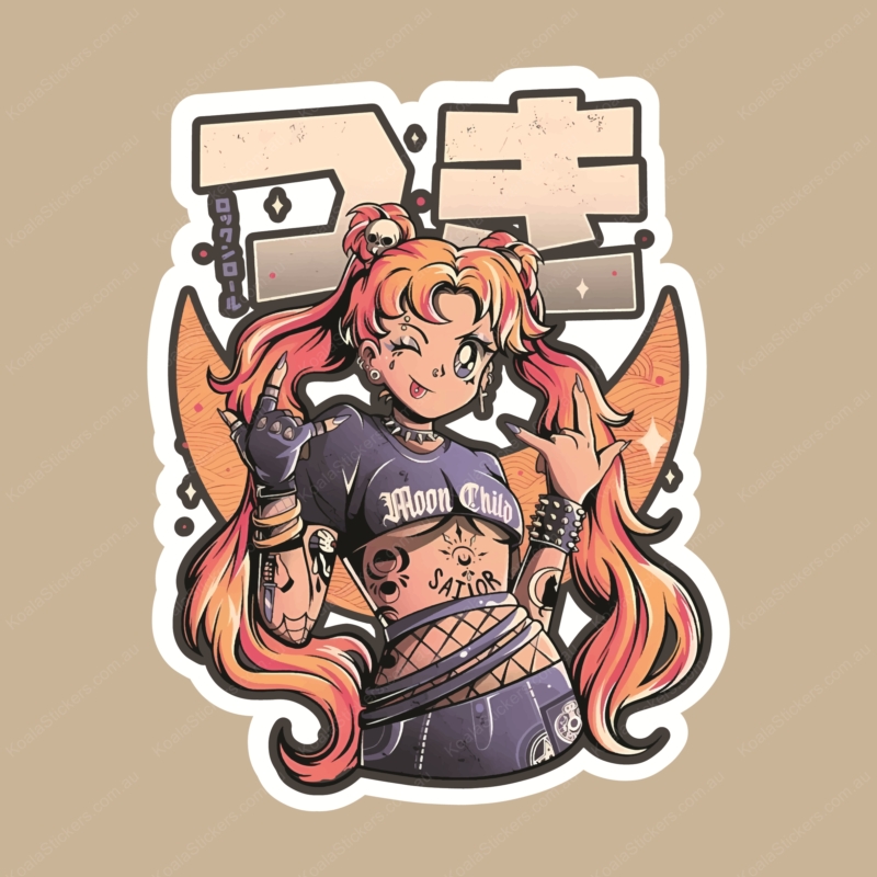 Koala Stickers: Japanese Girl
