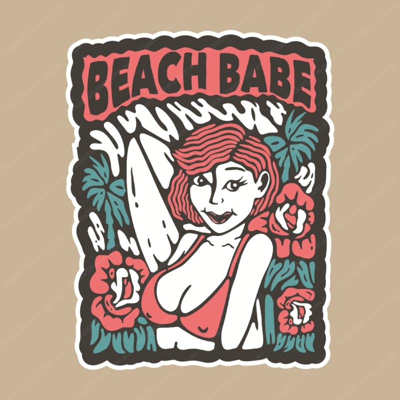 Koala Stickers: Beach Babe