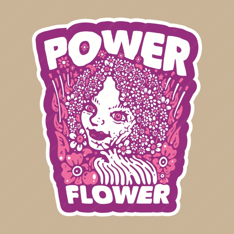 Koala Stickers: Power Flower Sticker
