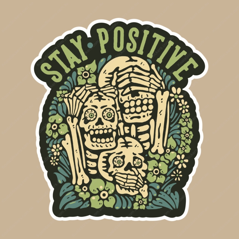 Koala Stickers: Stay Positive Sticker
