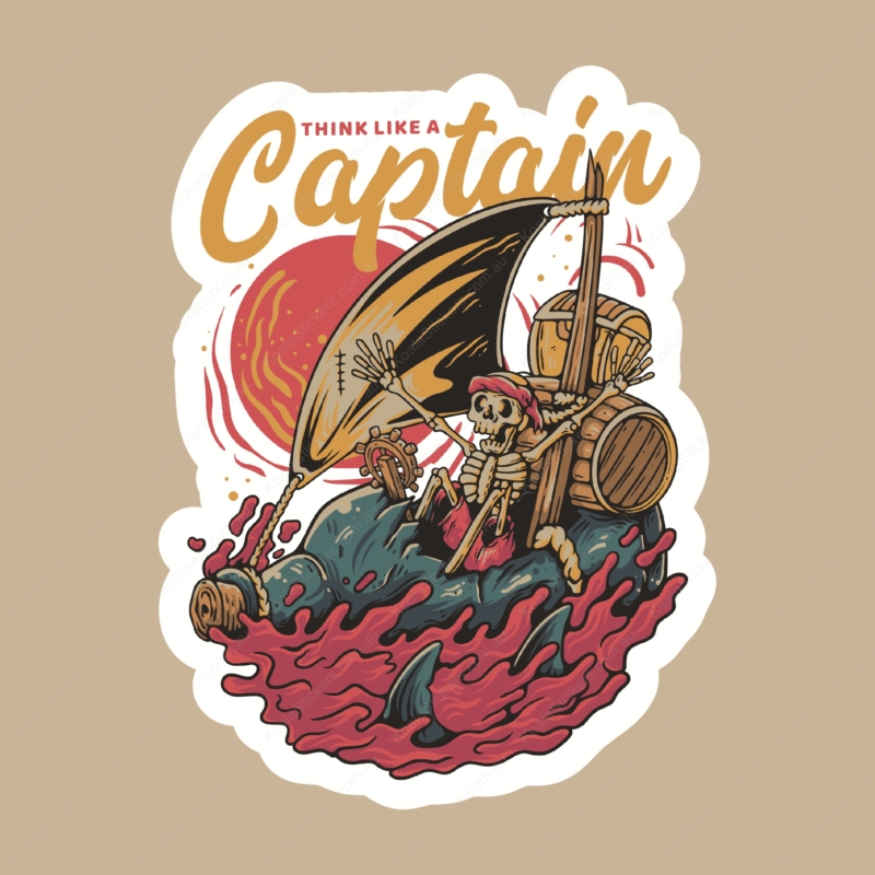 Koala Stickers: Think Like a Captain Sticker