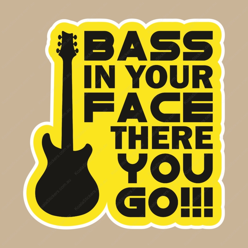 Koala Stickers: Bass in Your Face Sticker
