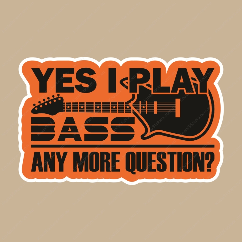 Koala Stickers: I Play Bass Sticker