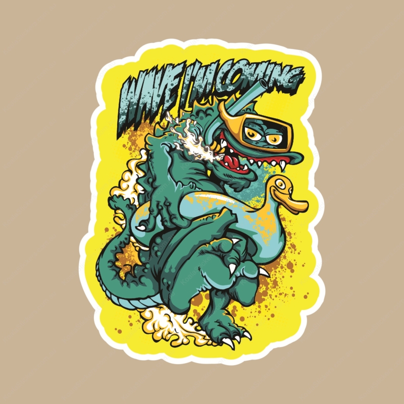 Koala Stickers: Wave I am Coming Sticker