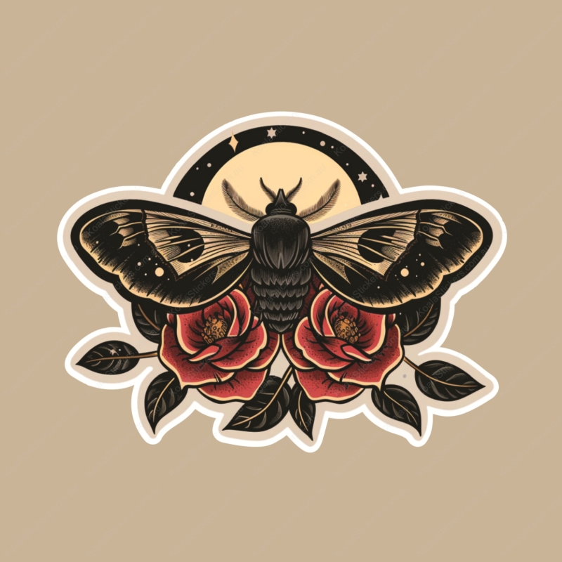 Koala Stickers: Moonrose Moth Sticker