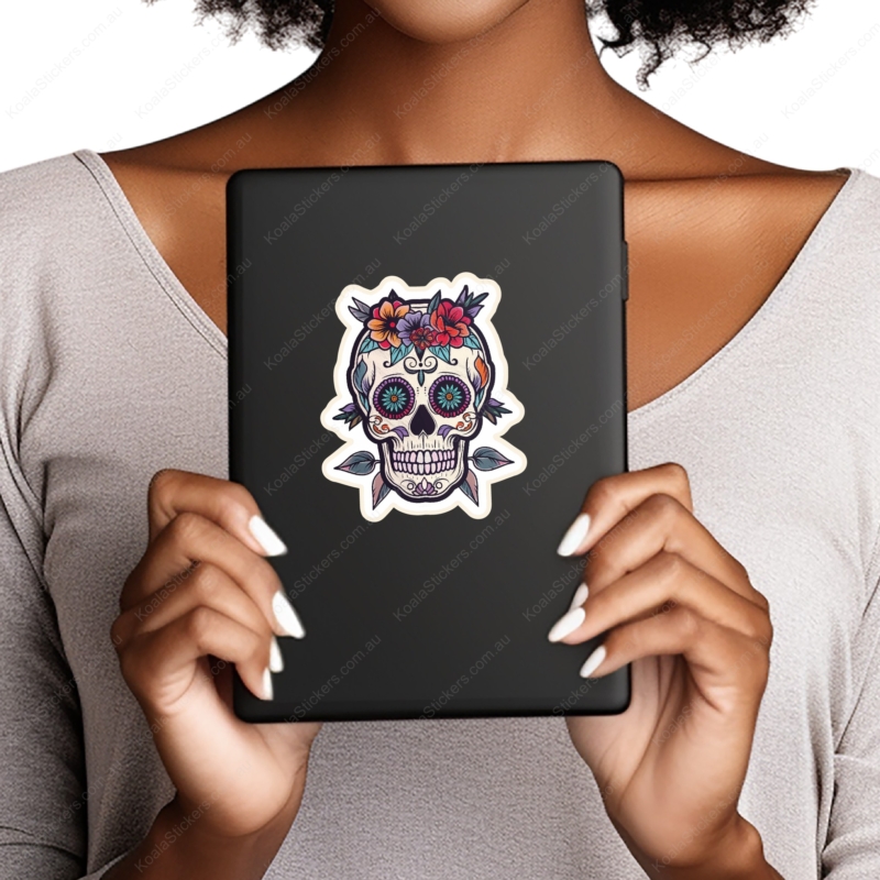 Koala Stickers: Floral Skull Sticker - Image 8