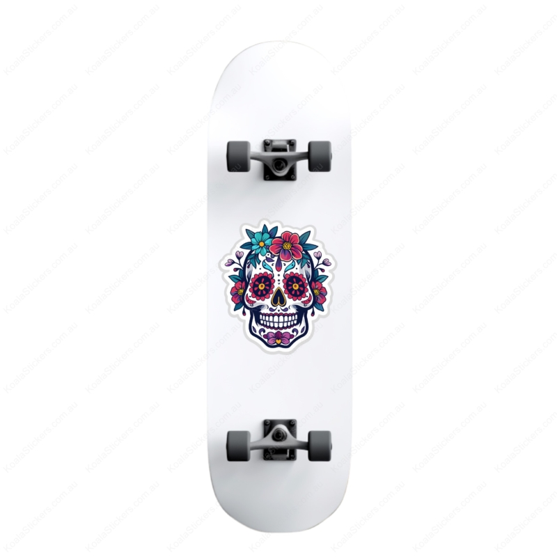 Koala Stickers: Floral Skull Sticker - Image 6