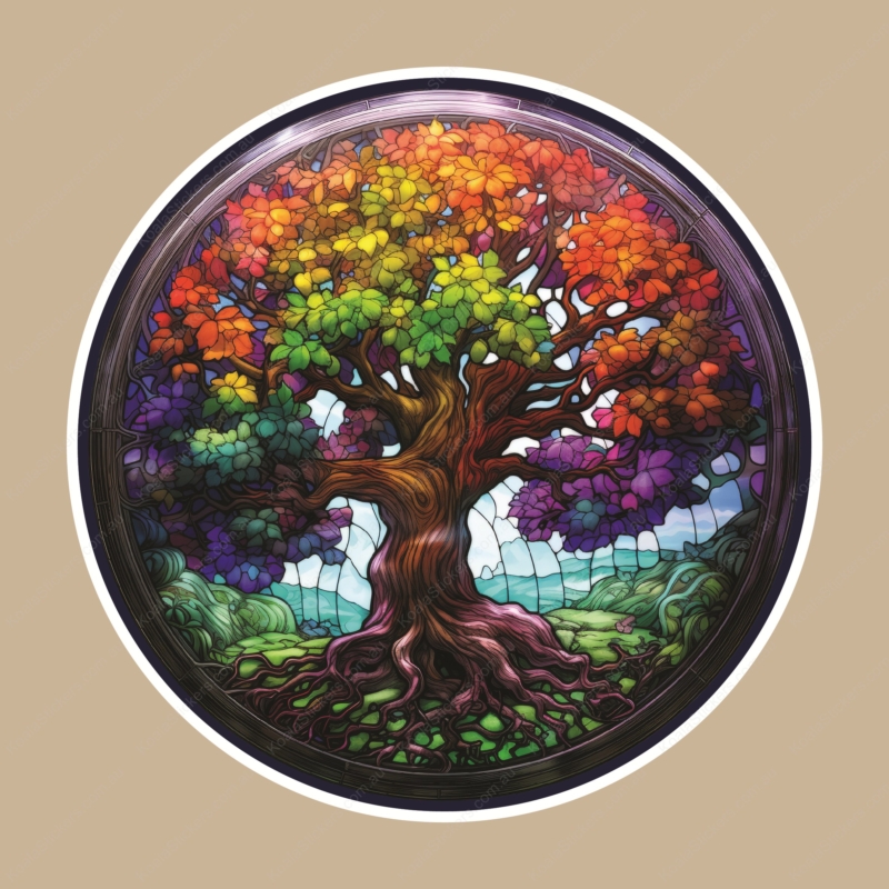 Koala Stickers: Spectrum Tree Sticker