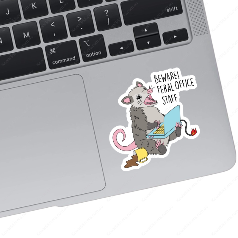 Koala Stickers: Feral Office Staff Sticker - Image 2