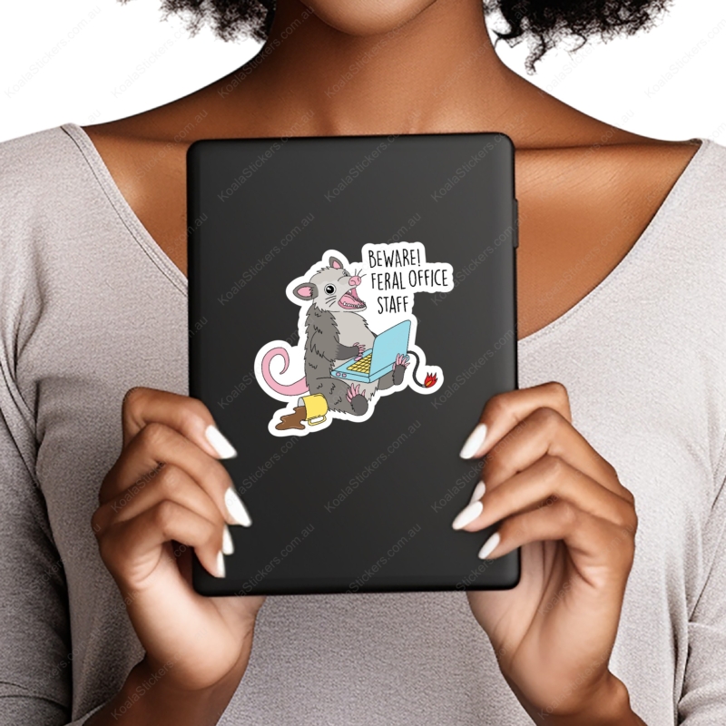 Koala Stickers: Feral Office Staff Sticker - Image 8