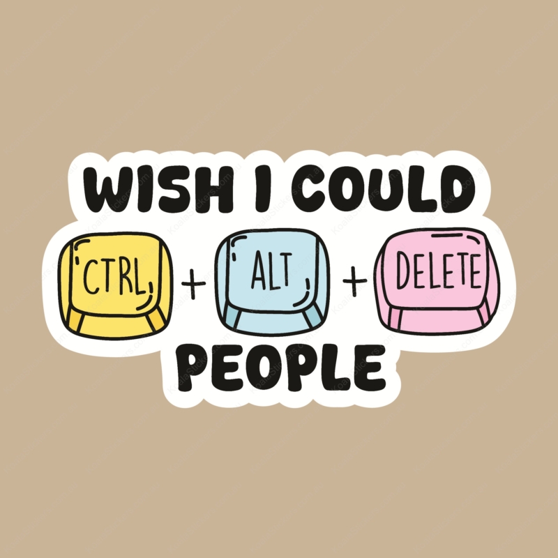 Koala Stickers: CTRL+ALT+DEL Sticker