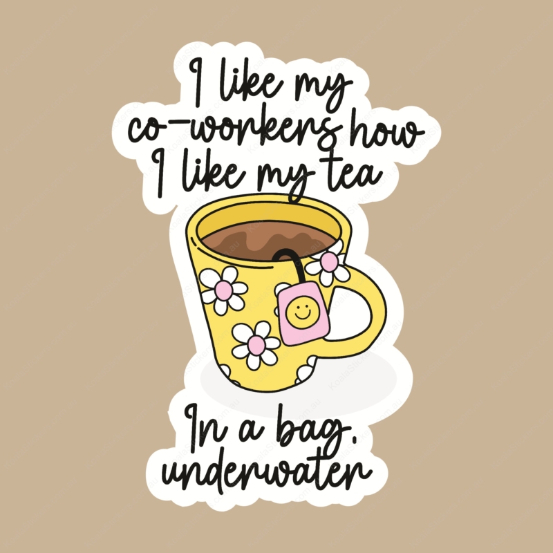 Koala Stickers: Teabag Coworker Sticker