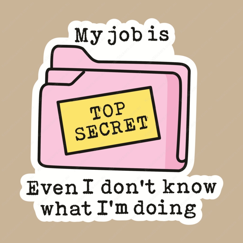 Koala Stickers: Top Secret Job Sticker