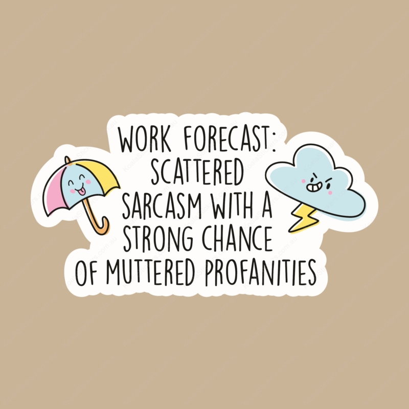 Koala Stickers: Work Forecast Sticker