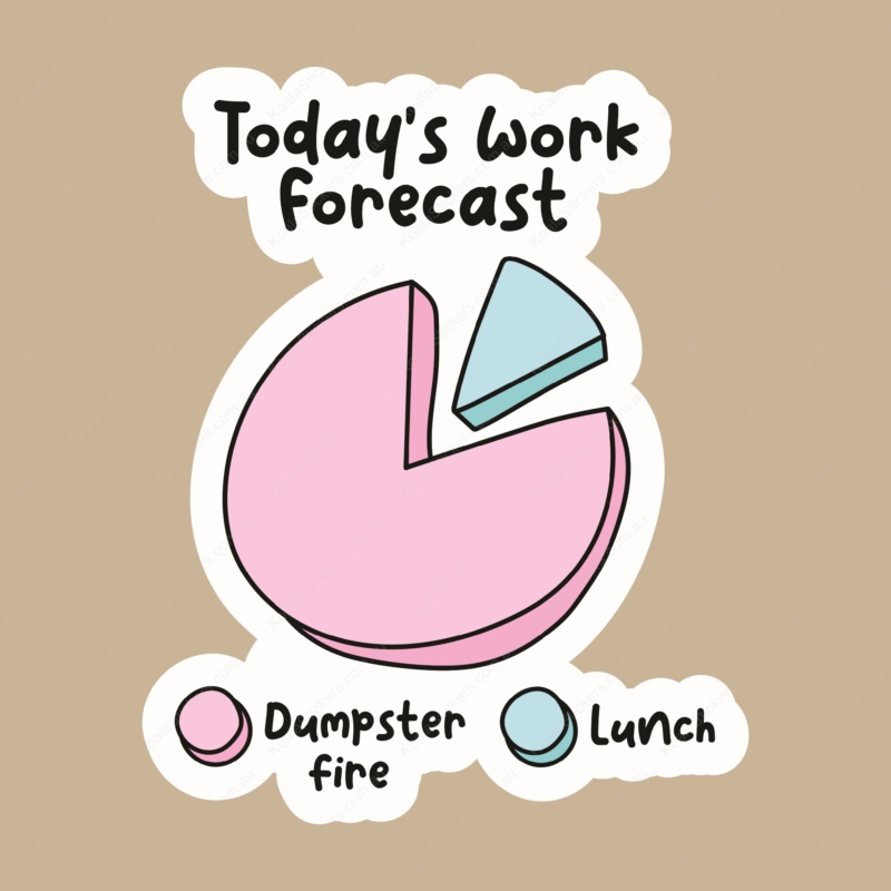 Koala Stickers: Work Forecast Sticker