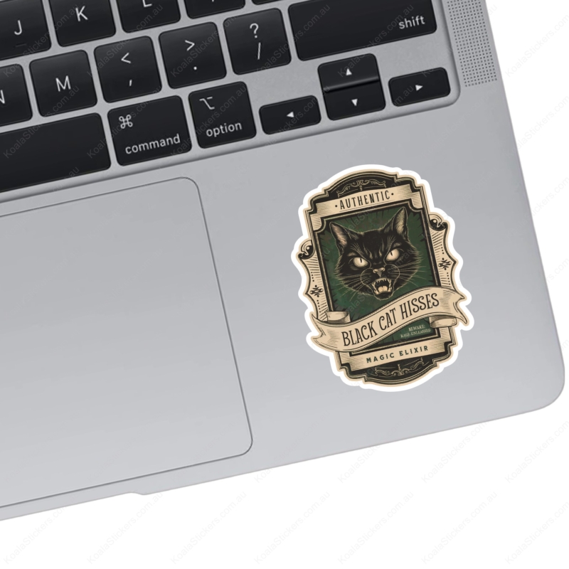 Koala Stickers: Black Cat Hisses Potion Sticker - Image 2