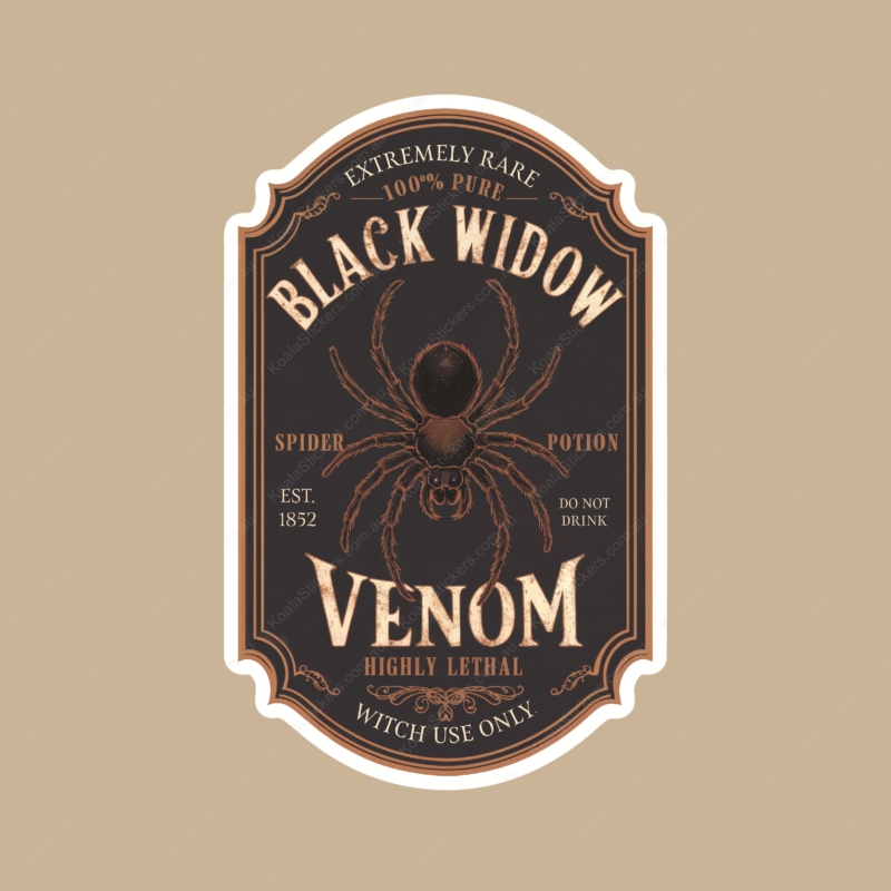 Koala Stickers: Black Widow Potion Sticker